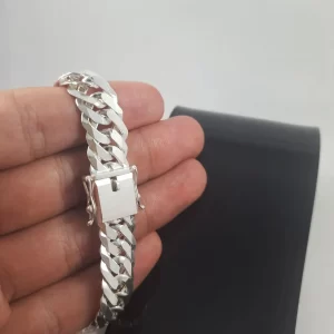 Pulseira elo duplo 13mm x 22cm