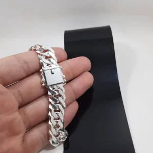 Pulseira elo duplo 15mm x 22cm