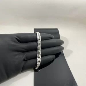 Pulseira elo duplo 7mm x 21cm