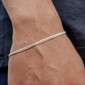 Pulseira elo duplo 3mm x 21cm
