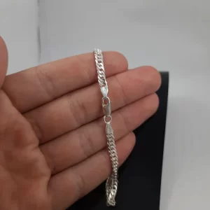 Pulseira elo duplo 4mm x 21cm