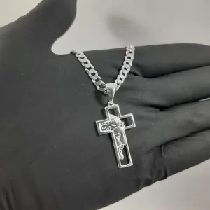 Pingente cruz com cristo