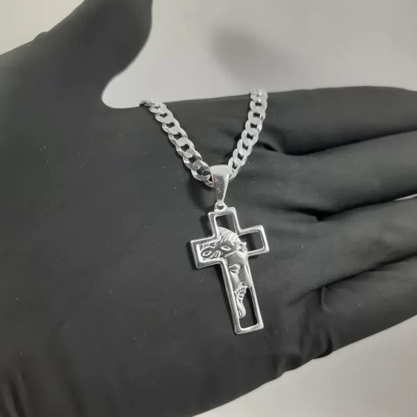 Pingente cruz com cristo