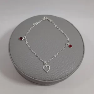 Pulseira coração vazado