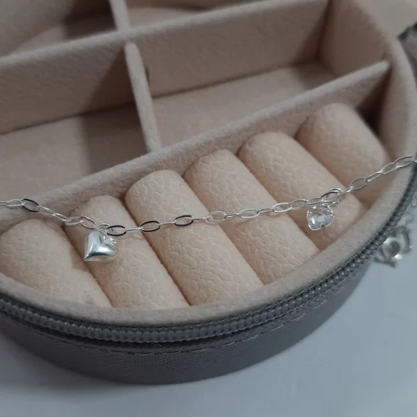 Pulseira coração com pedras - Image 2